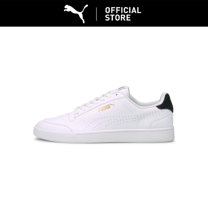 PUMA Sepatu Training Shuffle Perforated Uniseks White-Black-Gold