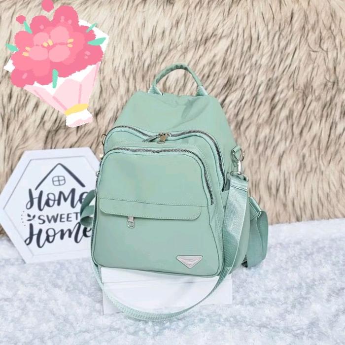 Renamik - Tas Ransel Wanita New Arrival Cantik Bahan Nillon Coli Anti Air Backpack Kanvas Sekolah