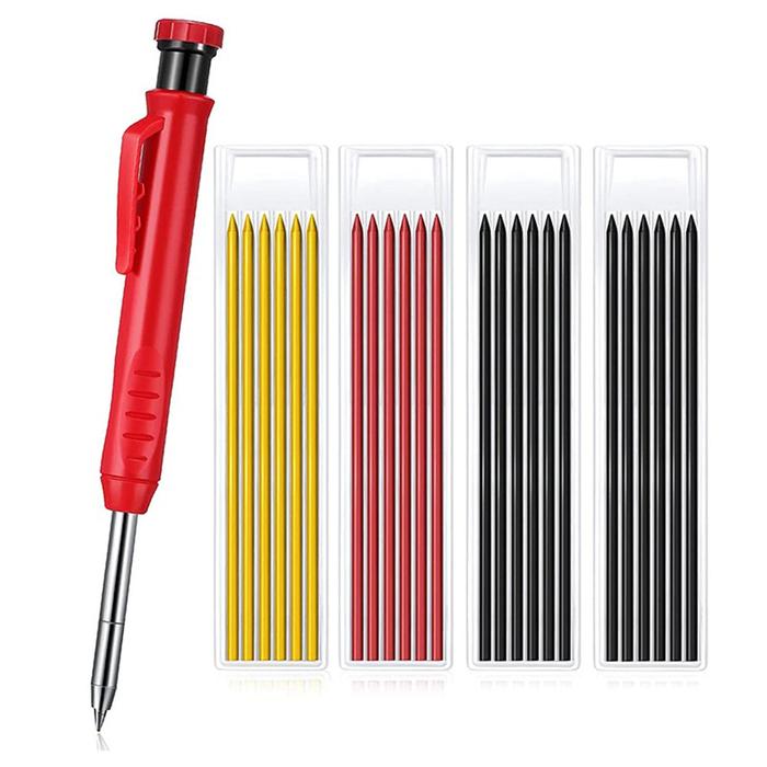 Solid Carpenter Pencil With Multi Colors Refill Joiner Marker