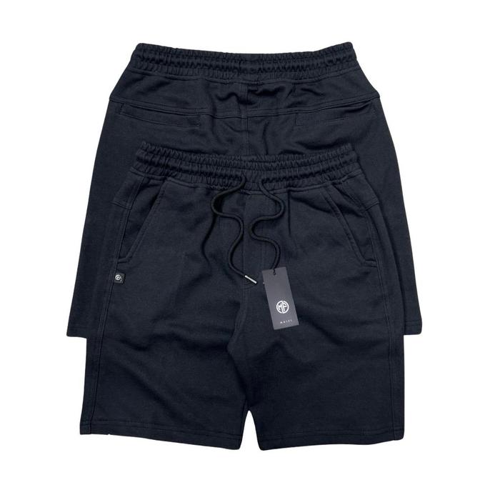 Maifi Celana Pendek Terry Polos Black Soft And Thick