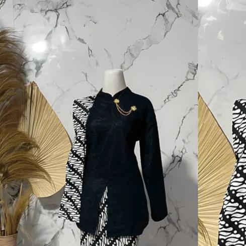 Kebaya Janggan Gadis Kretek Modern Jawa kartini Setelan Wanita Brokat Bross Rok Batik Baju Pesta Wis