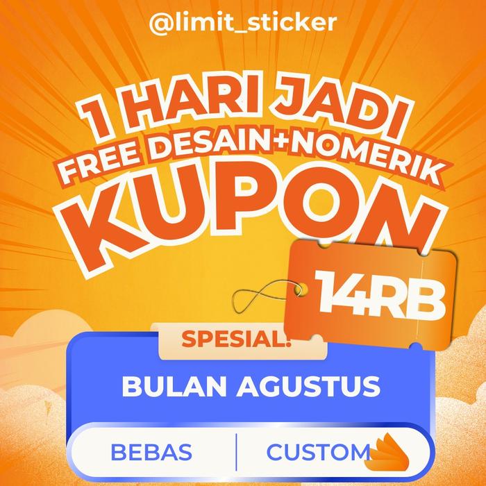KUPON TERMURAH JALAN SEHAT KARNAVAL PAWAI EVENT 100PC HEMAT