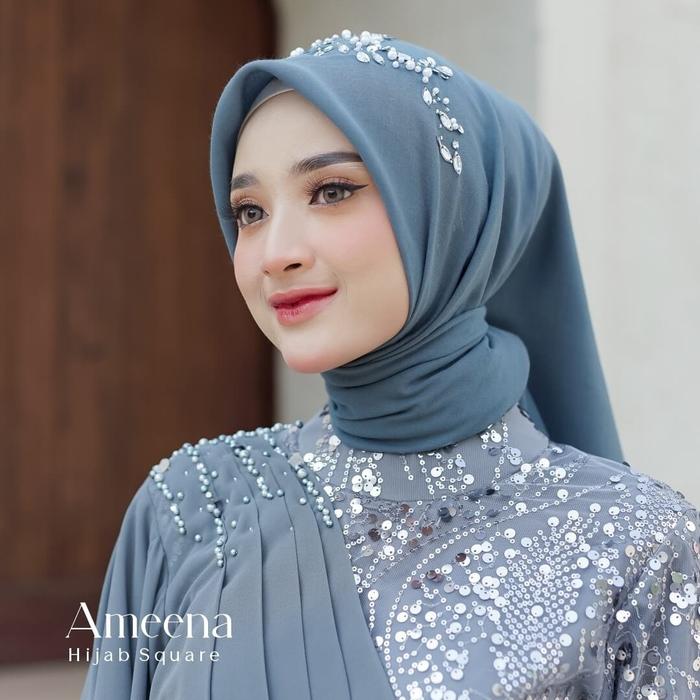 LYF Official Square Ameena Segi Empat Premium Jilbab Kerudung Hijab Bahan Paris Premium Wanita Musli
