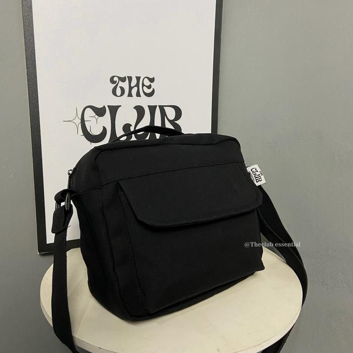 Theclub Tas Kanvas Selempang  Pria  - Korean Crossbody Slingbag Medium Canvas