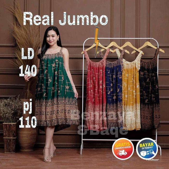 Istimewa Bisa (Cod)Daster kekinian busui jumbo yukensi jumbo ld 140 tanpa lengan daster bahan halus 