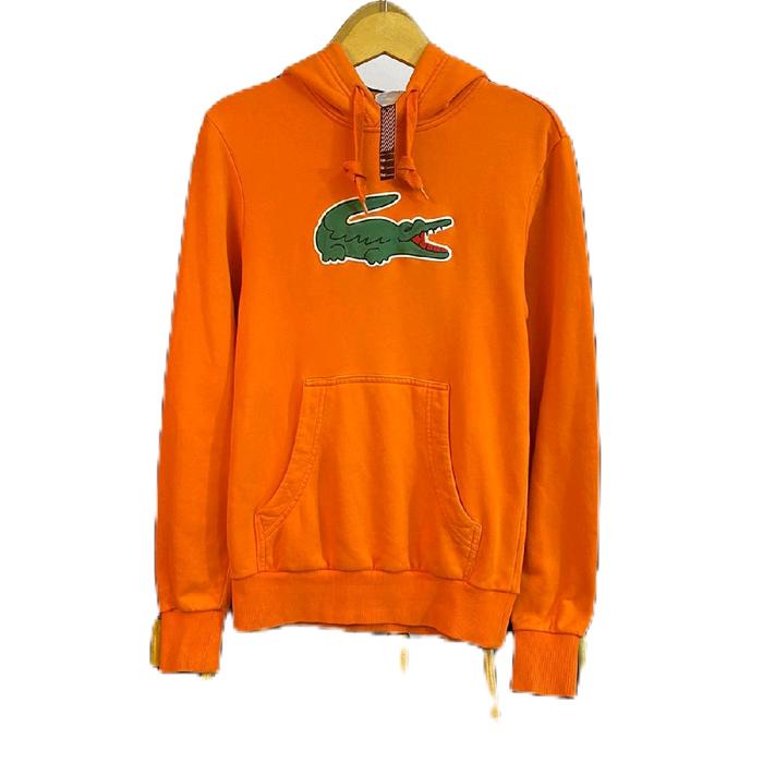 Hoodie Lacoste Orange Big Logo