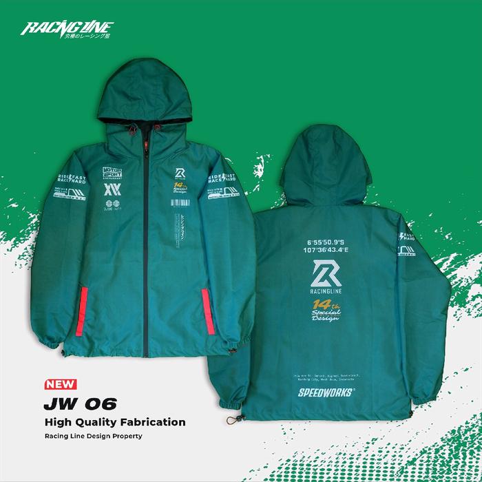 Jaket Racing Line Original Windbreaker JW 06 Pria Wanita