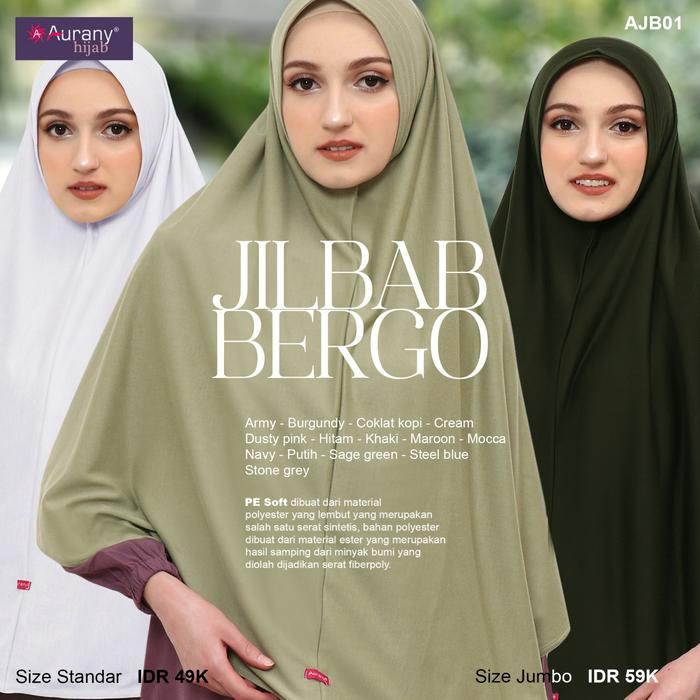 Kerudung Jilbab Hijab Khimar Syari Instan Bergo Aurany AJB 01