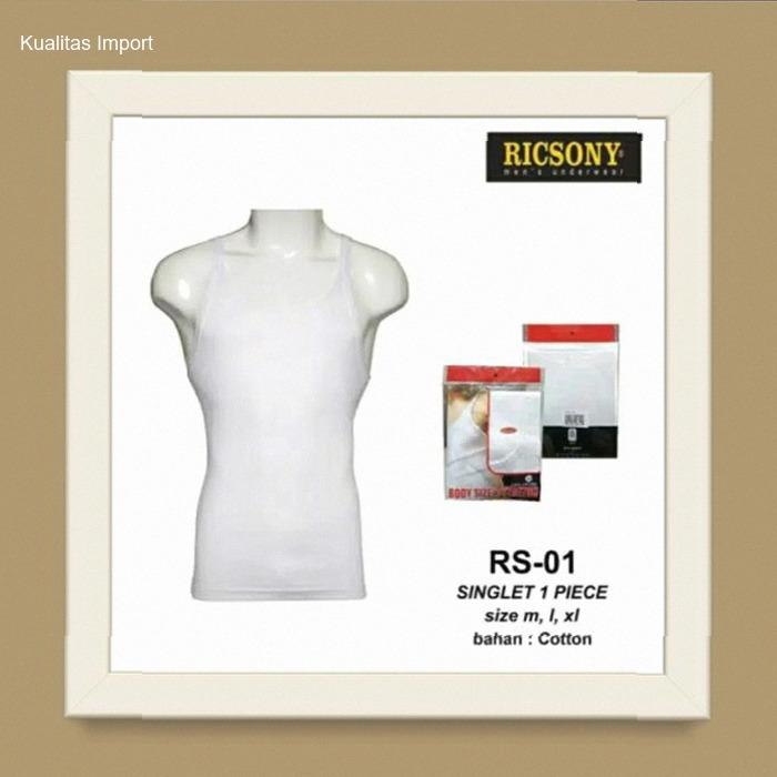 RICSONY SINGLET PRIA BAHAN KATUN RS01 | Kekinian