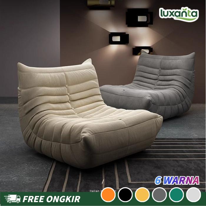 Sofa Togo Minimalis/Sofa Ulat Bulu Premium/Sofa 1 Seater Ruang Tamu/Sofa Velvet Lembut COD SF5