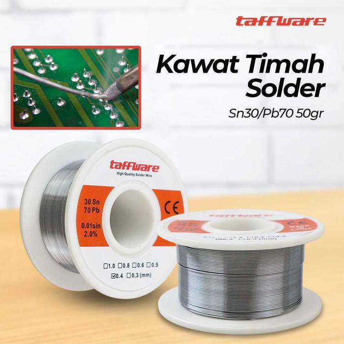 Taffware Timah Solder 10M Soder Sorder Soldier Solderan Sordel Solde Solder 10 meter Gulung Roll Rol