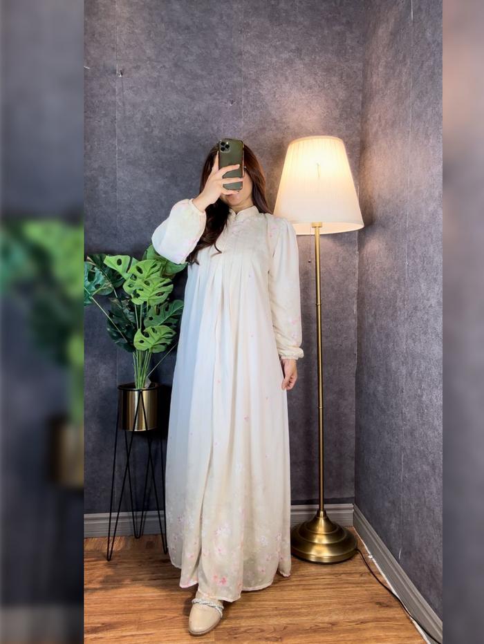 GAMIS MIKAYLA DRESS KANCING CERUTY BABY DOLL SERUT DASTER BUSUI PREMIUM Abaya Turkey Mewah Elegan Ca