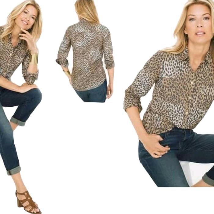 Blouse Wanita Oversize Murah Chicos silky animal