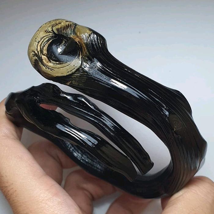 Gelang akar Bahar Hitam Bonggol Ekor Mencabang Super Original 100%