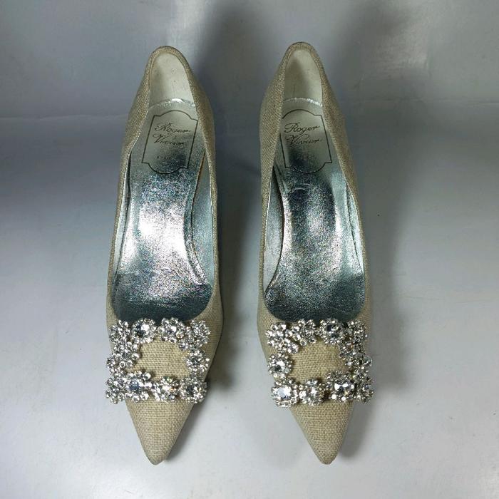 Roger Vivier Paris original leather italian heels 37,5 size woman shoes