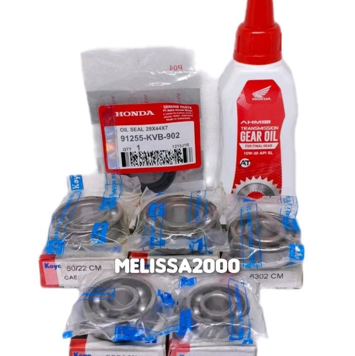 Bearing rasio 5PCS KOYO NTN+Sil roda KVB+Oli gardan Beat karbu Scoopy karbu Spacy karbu Vario 110 ka