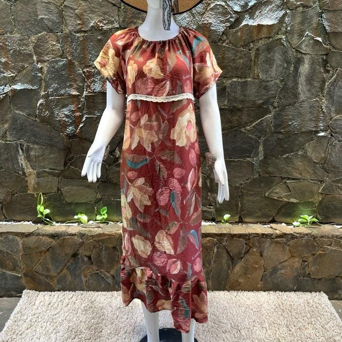 Homedress ruby leher karet busui rayon premium