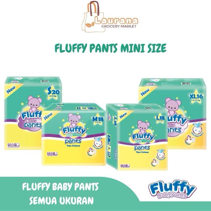 [PAKET 1 BALL] FLUFFY BABY PANTS FLUFFY POPOK BAYI CELANA MINI SIZE