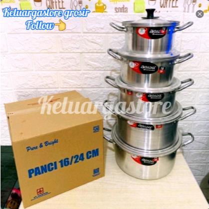 TERLARIS (agenperabot)free buble wrap Panci set Jawa Maspion isi 5 pcs free buble wrap insya ah aman