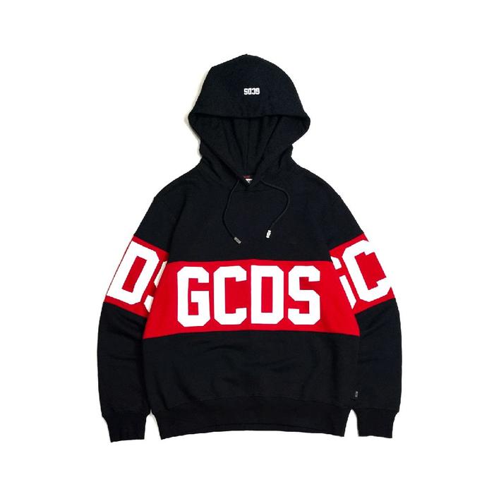 GCDS Band Logo Hoodie Black