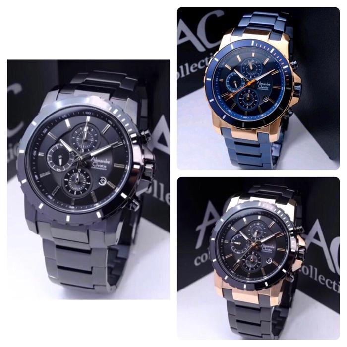 AC 6141MC JAM TANGAN PRIA ALEXANDRE CHRISTIE 6141MC / AC 6141 RANTAI, RUBBER, KULIT [ORIGINAL]
