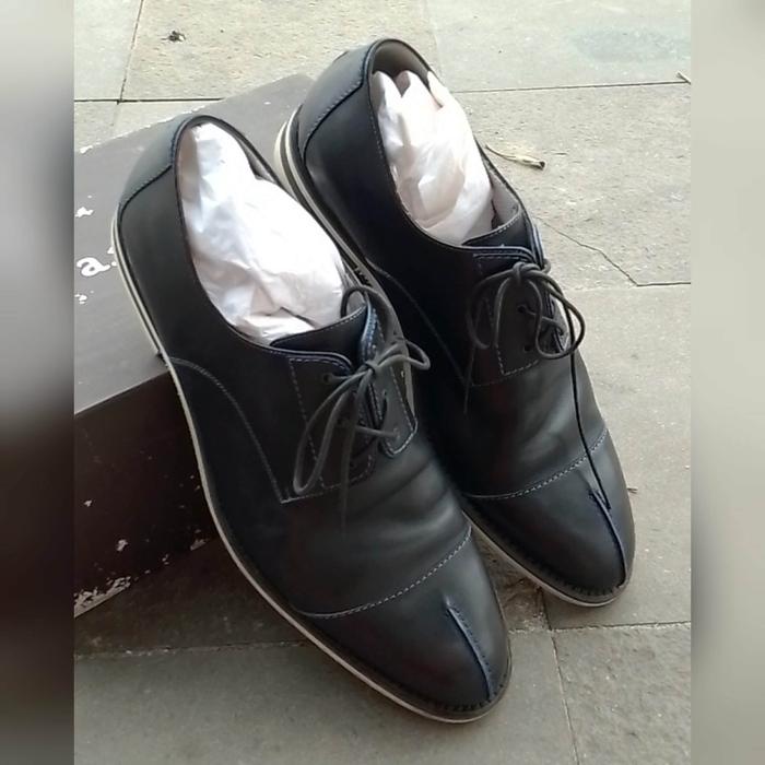 size 43 sepatu kulit a testoni original made in Italy bisa casual kerja formal pesta navy