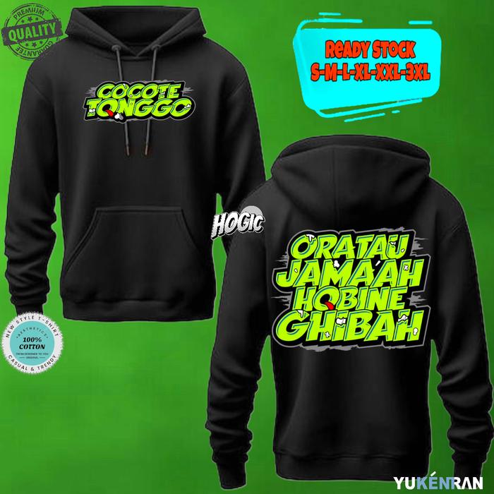 HOODIE JUMPER PRIA BAHASA JAWA COCOTE TONGGO ORATAU JAMAAH HOBINE GHIBAH DESIGN SIMPLE CASUAL KEREN 