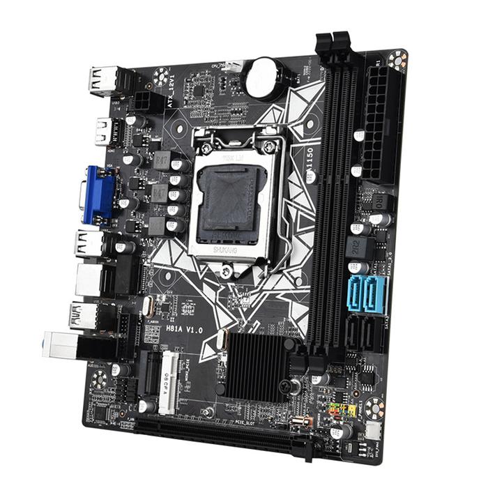 Computer Motherboard M-ATX 16GB LGA1150 H81A Desktop Computer