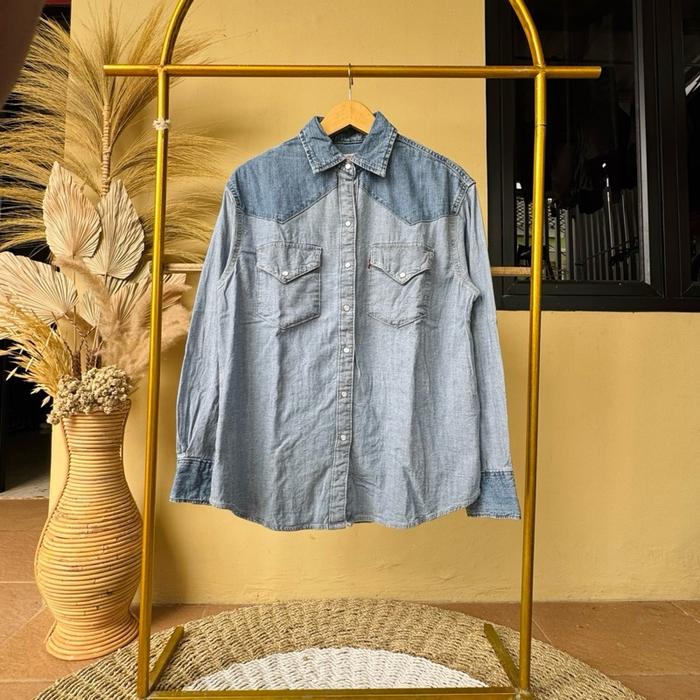 LEVIS DENIM SHIRT KANCING BATU M ORIGINAL