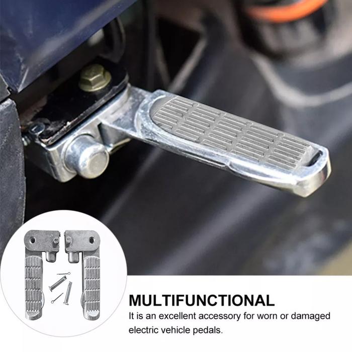 1 Pasang Anti Slip Pedal As Sepeda Elektrik Bahan Aluminum Alloy Anti Slip Pedal As Sepeda Elektrik