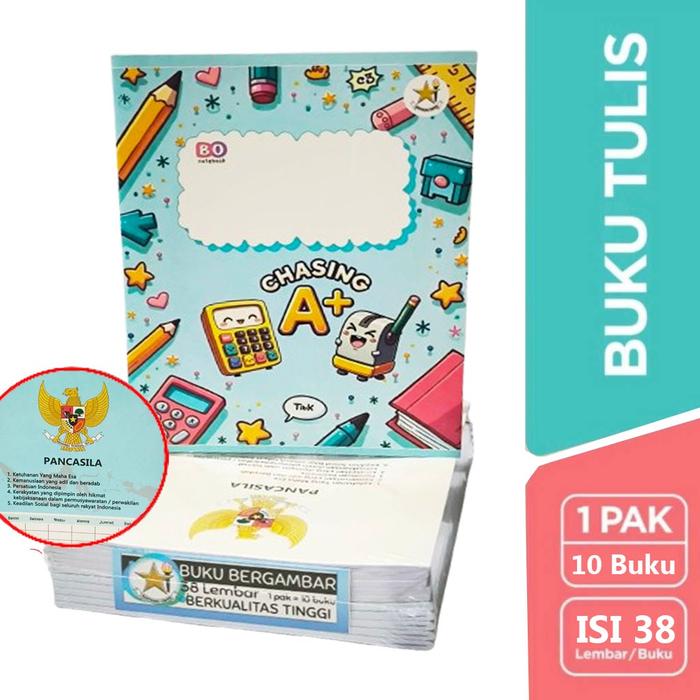 PROMO MURAH GROSIR Buku Tulis Bintang Obor / Sinar Dunia / SIDU & KIKY 38 Lembar - Perpack