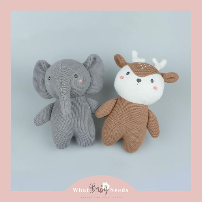 Caitlyn Baby Doll / Boneka Rajut Hewan / Boneka Lucu Anak / Boneka Kelinci Rusa Gajah / Boneka Bunny