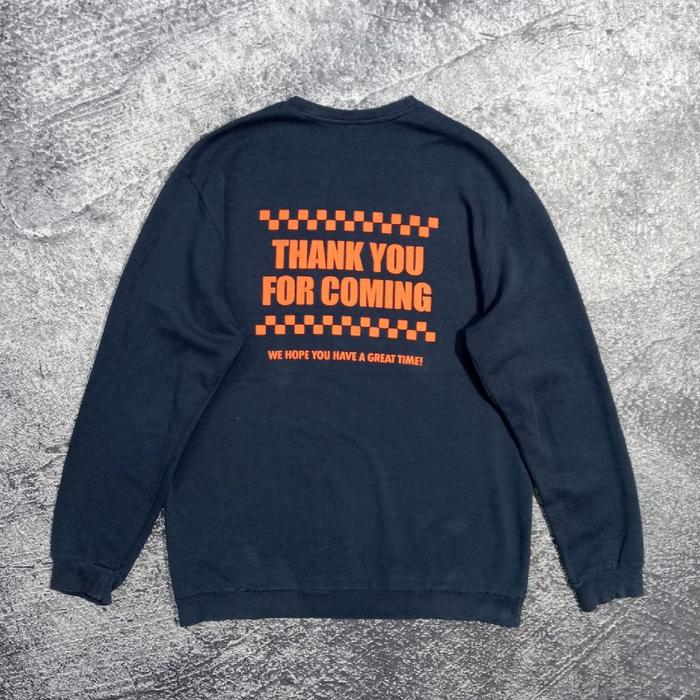 Jaket crewneck pria wanita UNIREX DAILYBEER navy art casual murah size xl