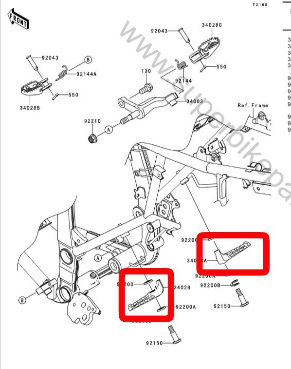 Footstep Belakang Kawasaki Klx 250 Original, Ready Stock #Gratisongkir