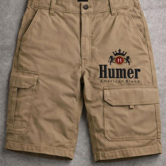 celana chinos pendek pria dewasa hummer merah