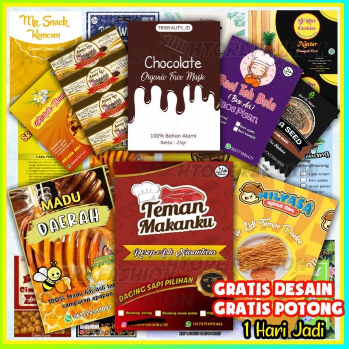 Stiker Logo Olshop Produk Makanan Kosmetik Dan Anti Air