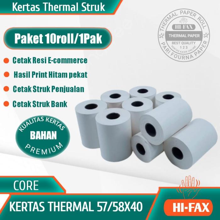 Kertas Thermal UK.58/57x40 isi 10 pcs
