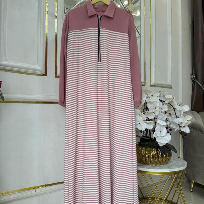 Gamis salur bahan rajut  busui