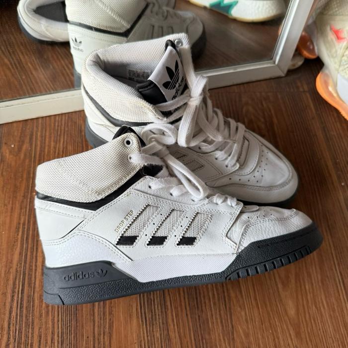 Adidas dropstep high white black wmns original casual murah - sneakers second market