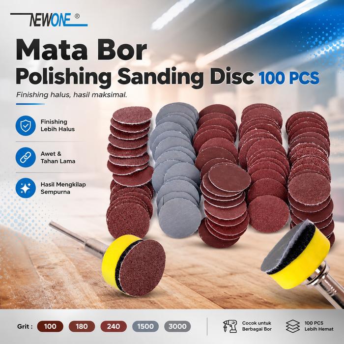 Grand Mall - Mata Bor Polishing Fiber | Sanding Disc Mesin Bor | Alat Poles Permukaan