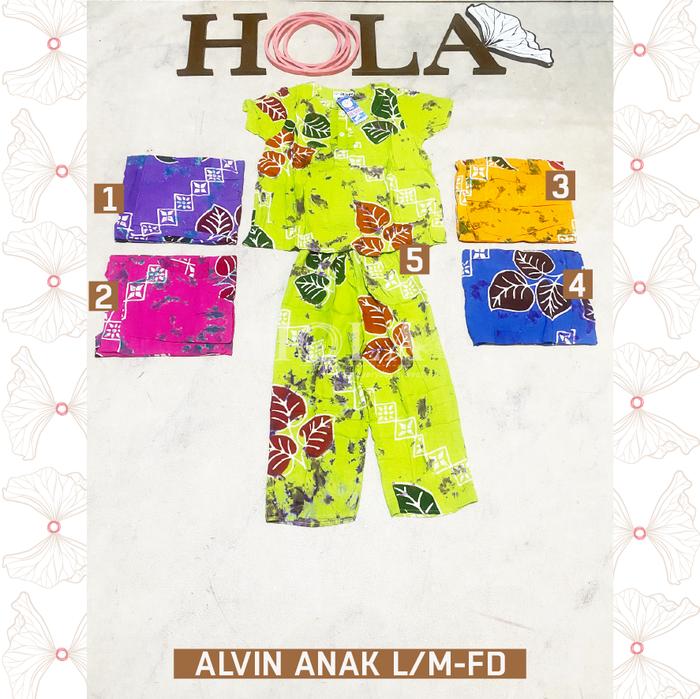 HOLA_FASH | Setelan Cp Alvin Anak, Setelan batik anak, Baju Tidur Anak Tanggung, Baju anak adem