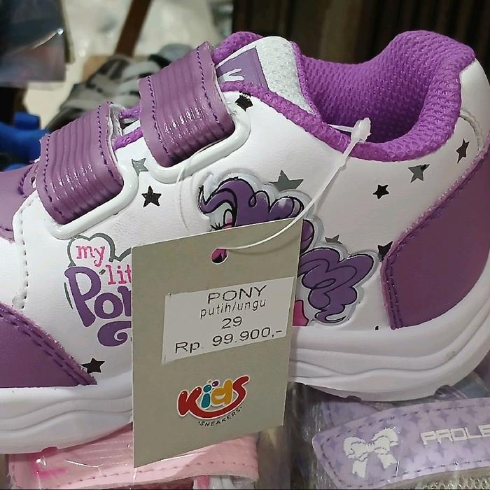 sepatu anak sekolah TK ALTO putih unggu dan putih pink