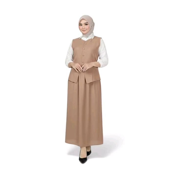 Naomi Vest Setelan  Blazer Wanita Setelan Rok Vest Wanita One Set Korean Skirt Rok Panjang Formal Ca