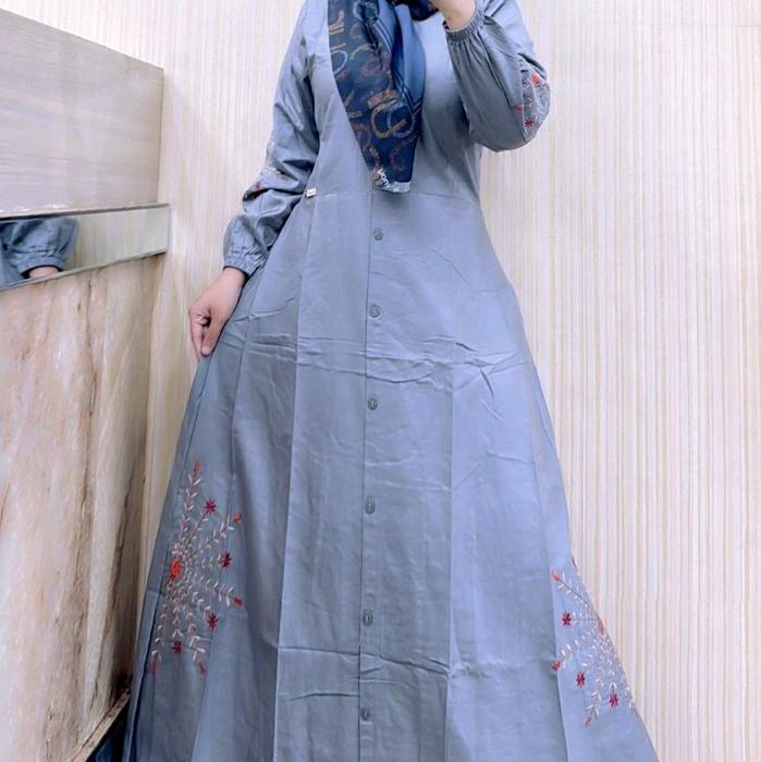 Gamis katun bordil || Gamis Inayah || Gamis katun