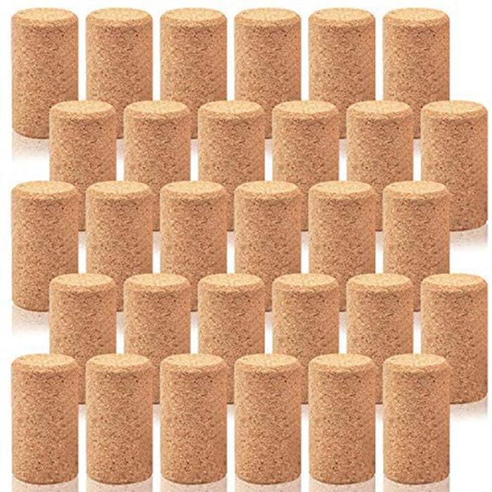 50 Buah Sumbat Gabus Kayu Lurus, Sumbat Gabus Botol Anggur Sumbat