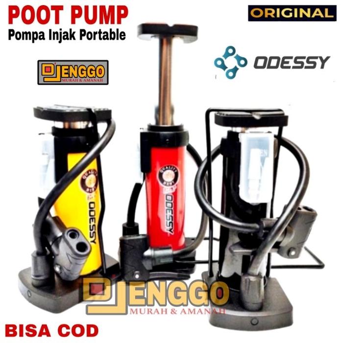 Pompa Injak ODESSY Bee Pompa Angin Ban Sepeda Motor Mobil