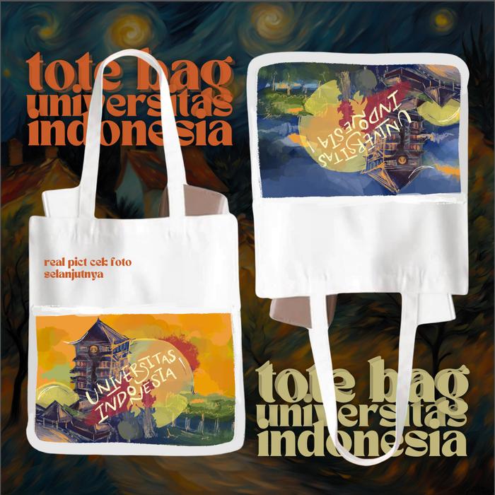 Tote Bag Pemandangan Universitas Indonesia Rektorat UI