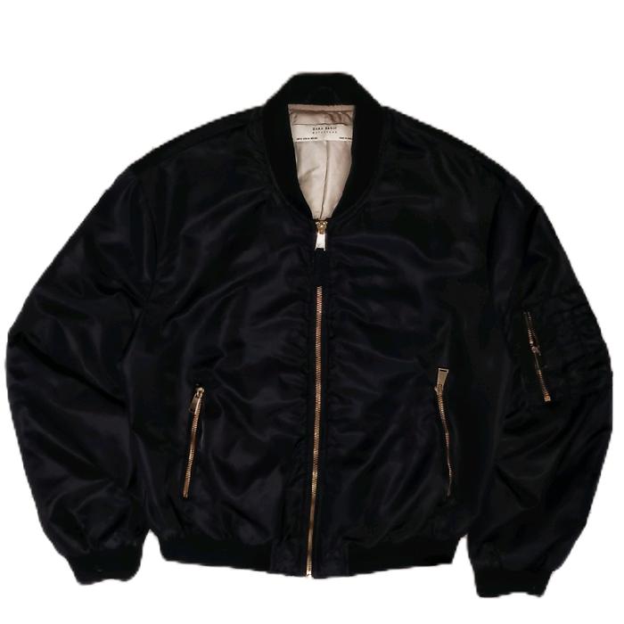 ZARA Basic Outweater Bomber Jacket Hitam Casual