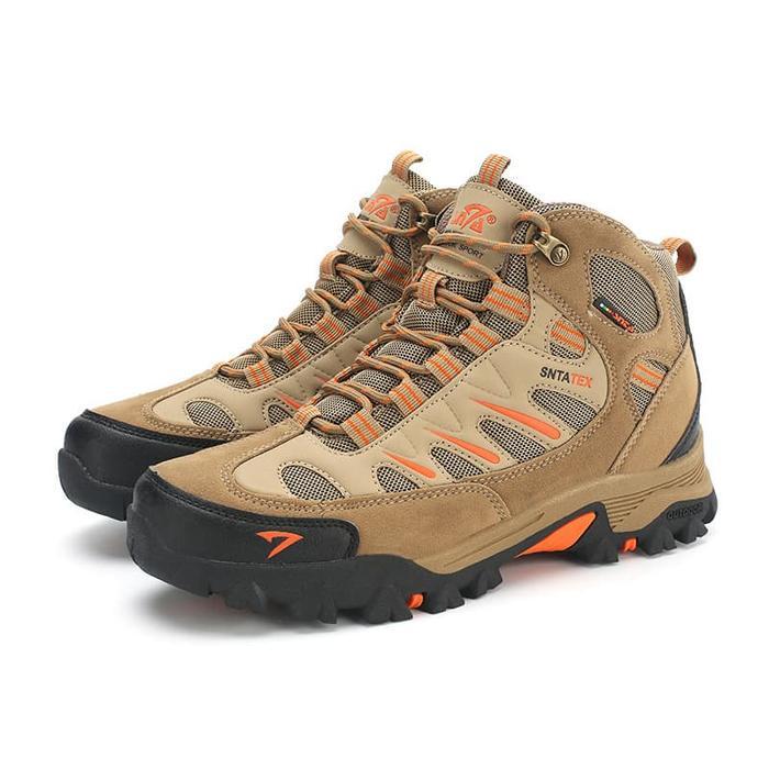 SEPATU GUNUNG SNTA TEX 493 SEMI WATEROOF HIKING SHOES - BEIGE BROWN *
