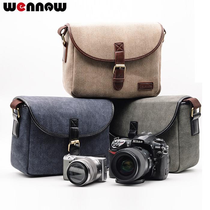 Wennew Retro DSLR Camera Bag Photo Case for Nikon DF D7500 D7200